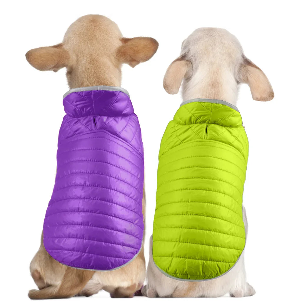 Dog Coats for Large Dogs: Reversible Dual-Color Reflective Winter Jacket