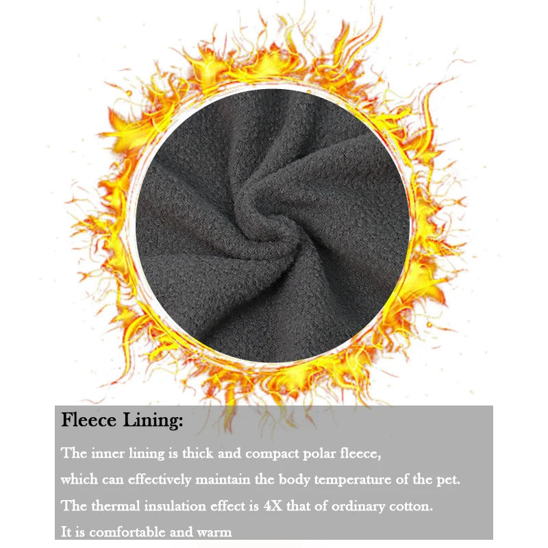 Cold Weather Dog Coat - XL-6XL Waterproof & Warm Fleece Pet Jacket for Large Dogs, Reflective & Adjustable