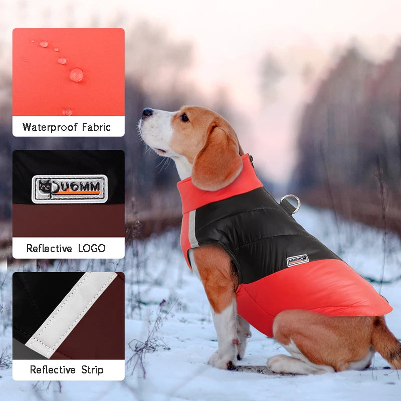 Puppy Winter Coat for Small to Large Dogs - Waterproof Warm Dog Jacket Vest for Cold Weather