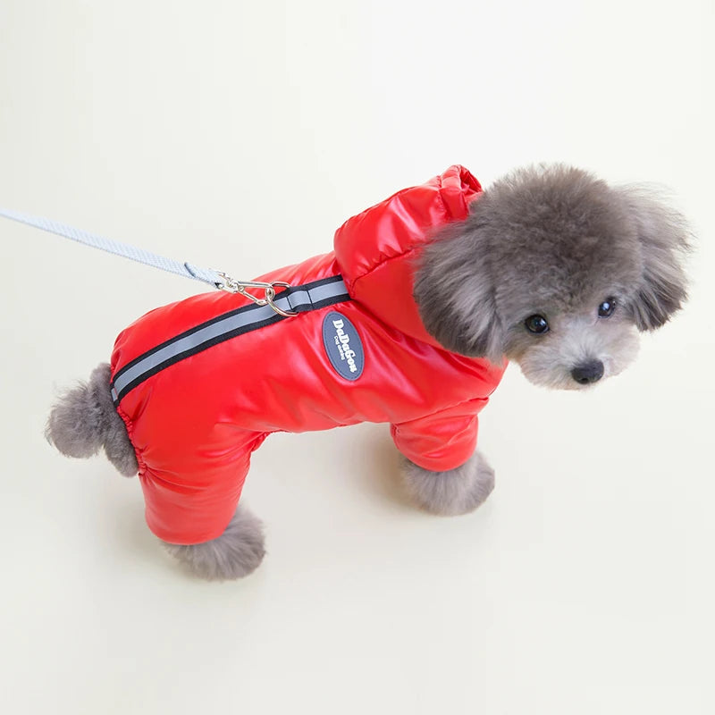 Warm Dog Clothes Reflective Waterproof Winter Jumpsuit for Small Dog Puppy
