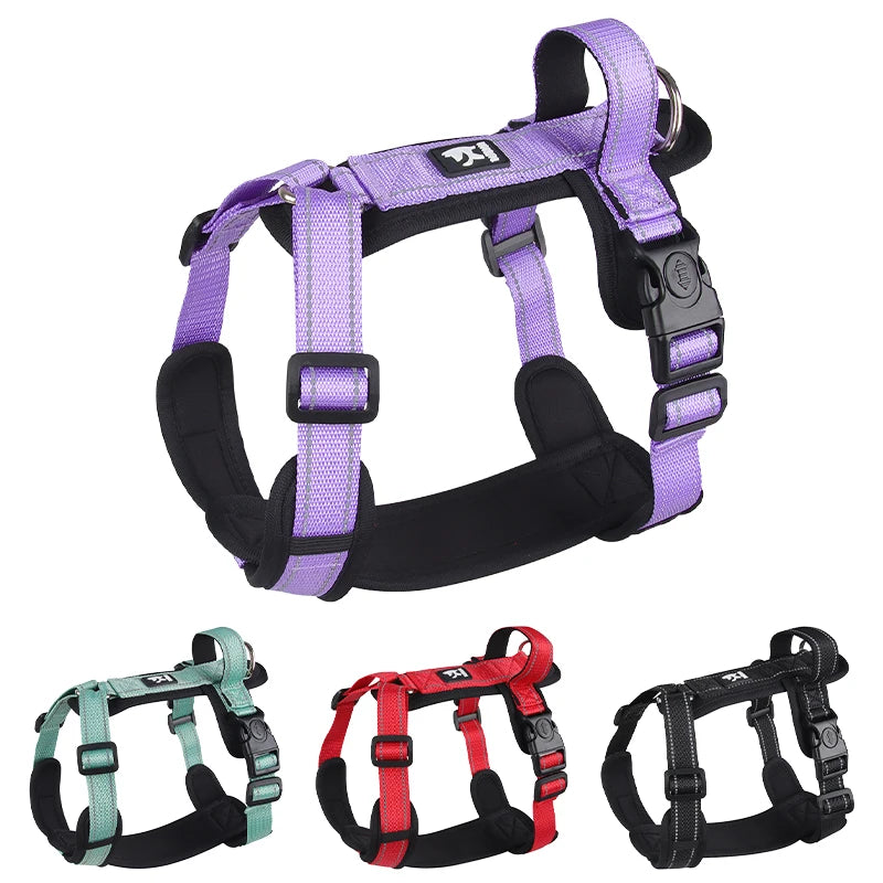 French Bulldog Harness with Handle, Anti-Escape Reflective Vest, Adjustable for Small Medium Dogs Walking