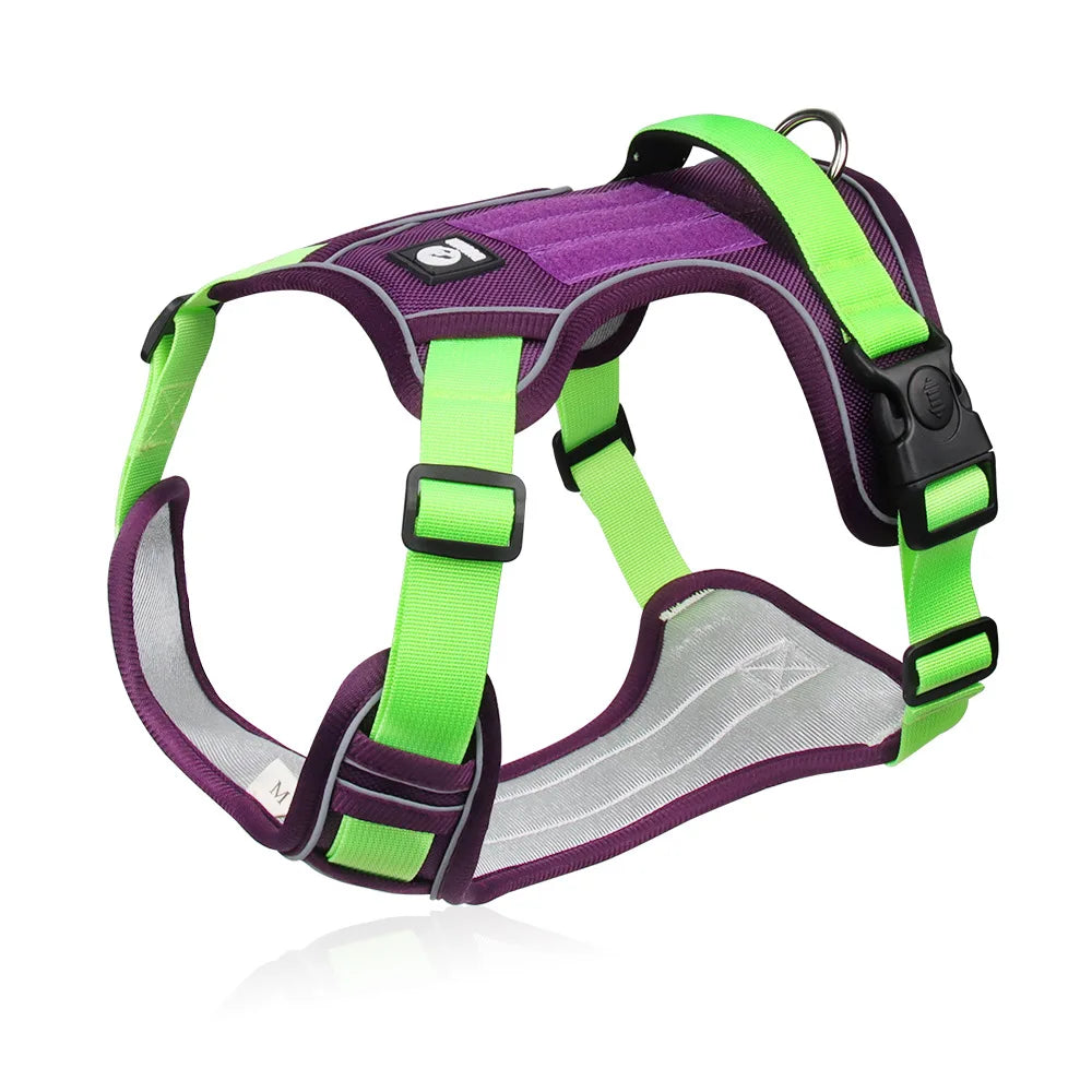 Dog Harness For Large Dogs, Reflective Tactical Vest, Durable & Strong 1680D Waterproof Oxford Cloth