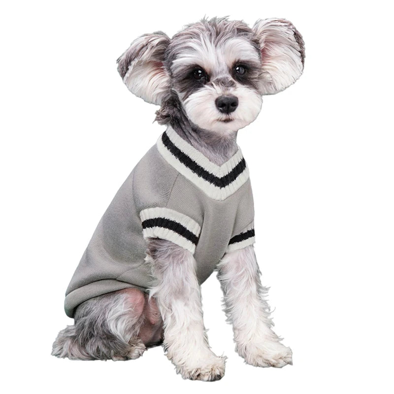 Dog Sweaters for Chihuahuas Warm College Style Pet Vest Clothes for Small Medium Dogs & Puppies