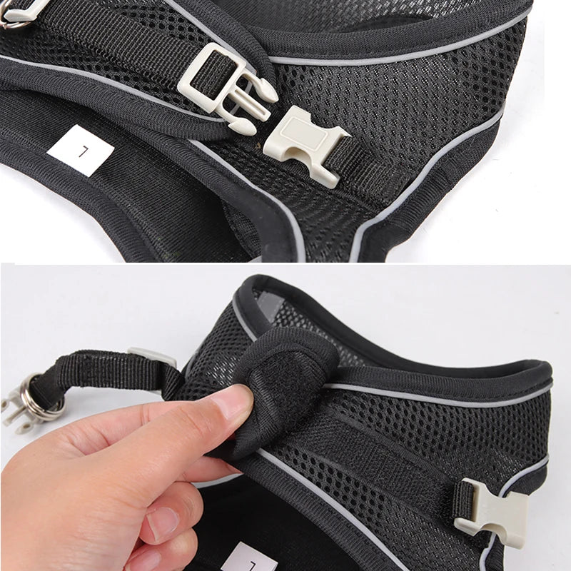 Dog Harness for Small Dogs, Adjustable Reflective Puppy Vest for French Bulldog, Chihuahua & Pug