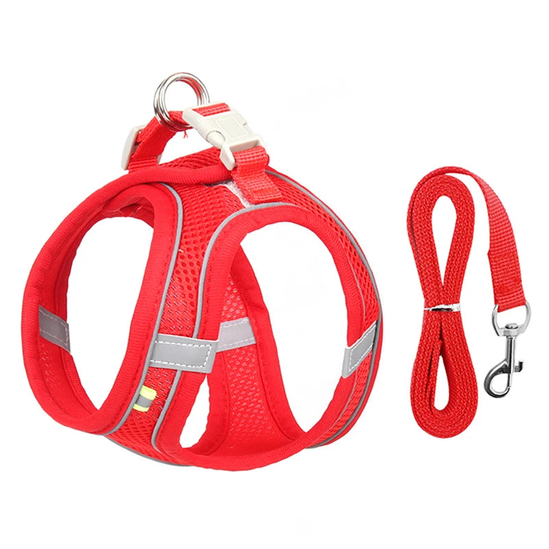 Dog Harness for Small Dogs, Adjustable Reflective Puppy Vest for French Bulldog, Chihuahua & Pug