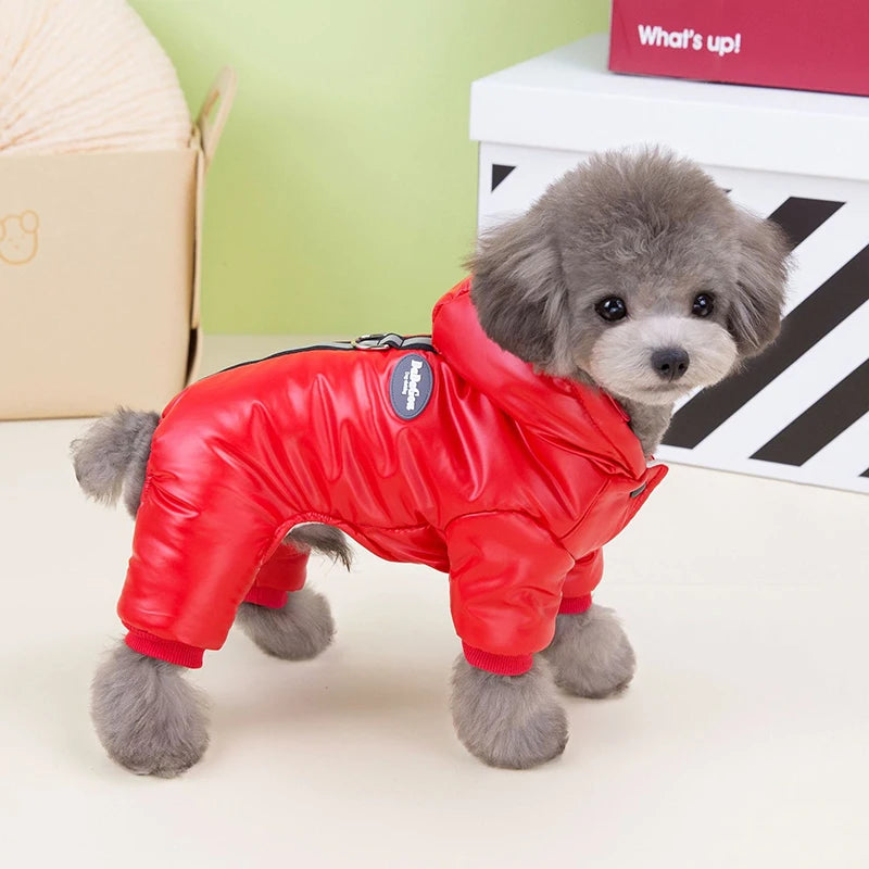 Warm Dog Clothes Reflective Waterproof Winter Jumpsuit for Small Dog Puppy