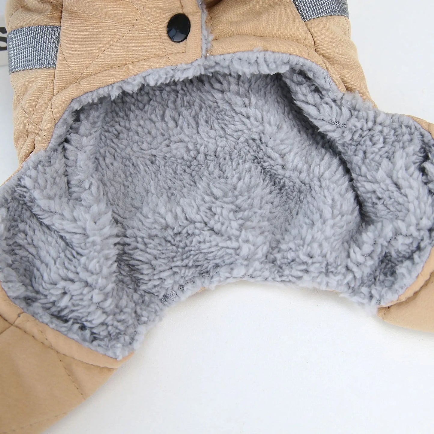 Dog Clothes Overalls Winter Fur Collar with D Ring for Small Dogs Puppy Chihuahua Poodle Pet Coat Jacket