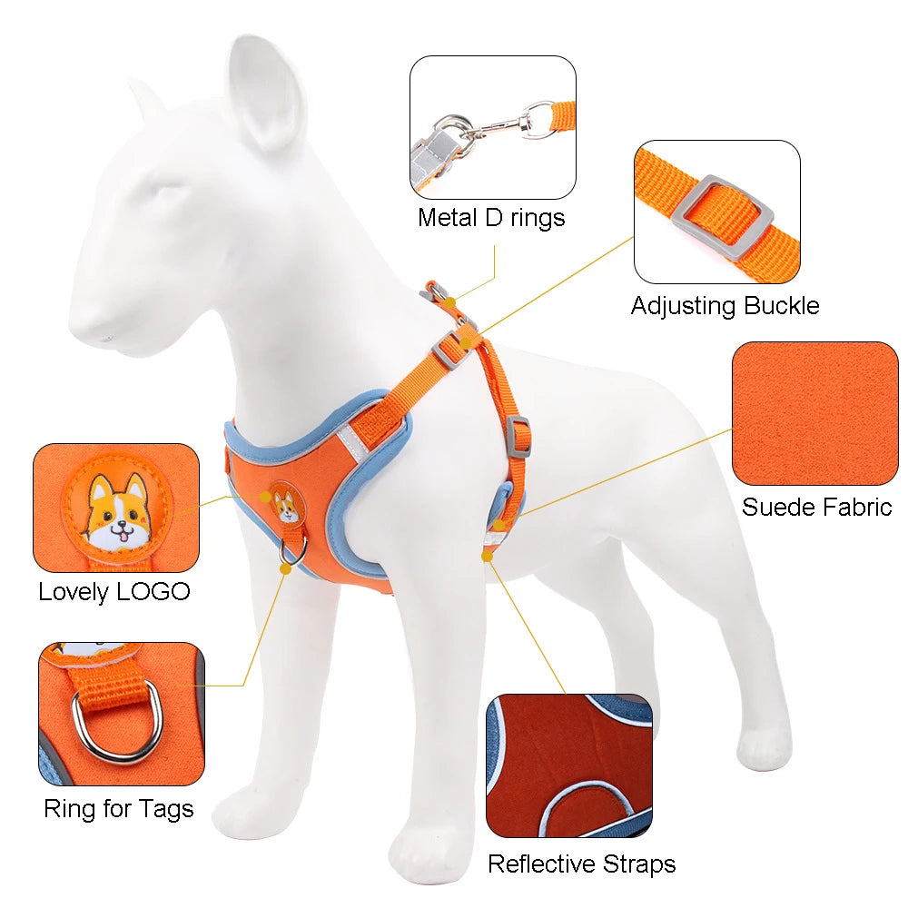 Dog Harness No Pull Reflective Adjustable Vest for Small Dogs Puppy and Chihuahua