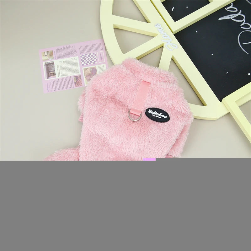 Puppy Pajamas Warm Coral Fleece Dog Jumpsuit for Small Dogs - Winter Boy Dog Clothes