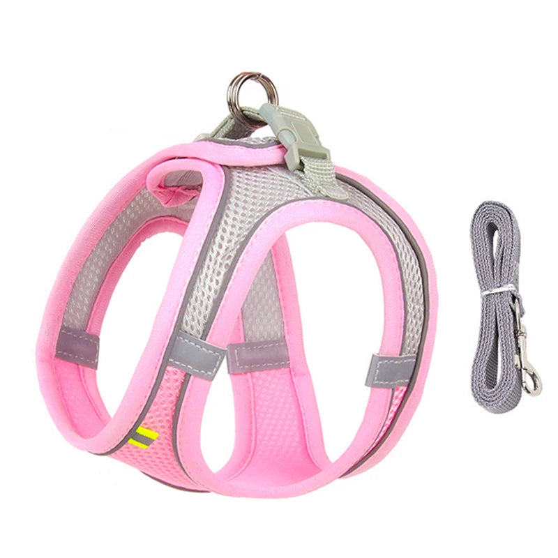 Dog Harness for Small Dogs, Adjustable Reflective Puppy Vest for French Bulldog, Chihuahua & Pug