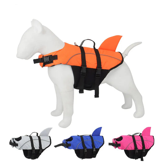 Shark Life Vest for Dogs Reflective Pet Swim Safety Jacket for Small to Medium Breeds