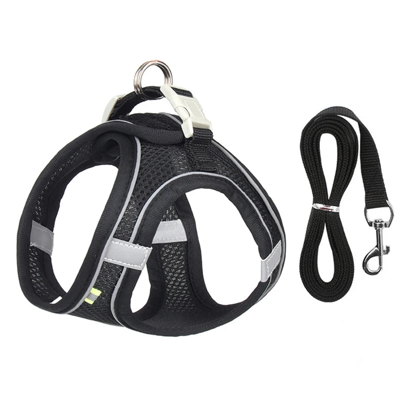 Dog Harness for Small Dogs, Adjustable Reflective Puppy Vest for French Bulldog, Chihuahua & Pug