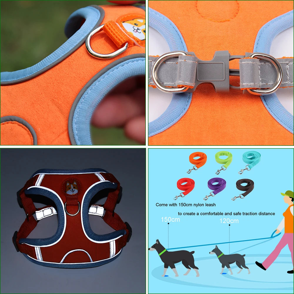 Dog Harness No Pull Reflective Adjustable Vest for Small Dogs Puppy and Chihuahua