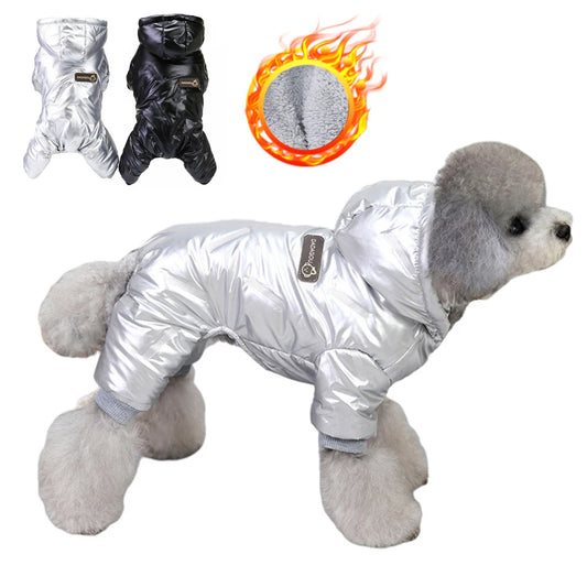 Yorkie Dog Clothes Warm Fleece Winter Jumpsuit, Waterproof Coat for Small Dogs, Poodle, Shih Tzu & Chihuahua Apparel