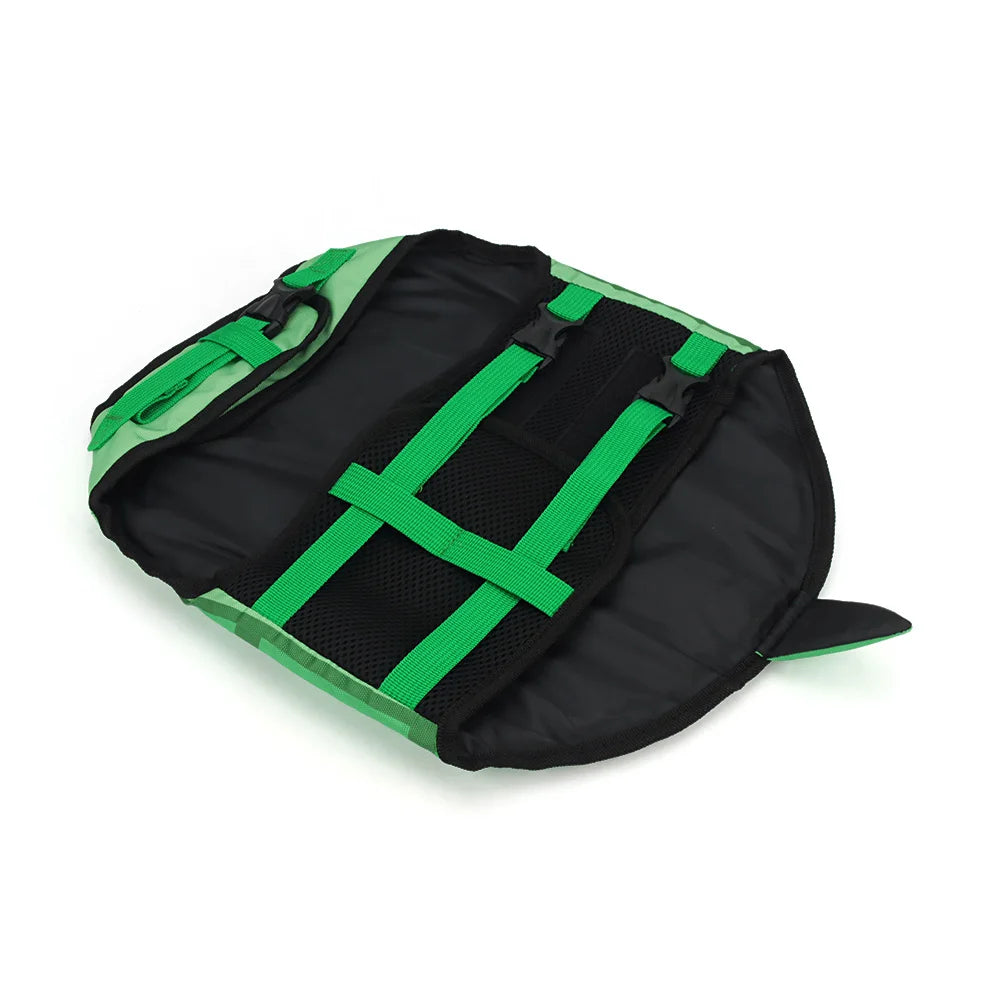 Green Turtle Canine Life Jacket - Durable Dog Swim Vest with Rescue Handle, US Coast Guard Approved
