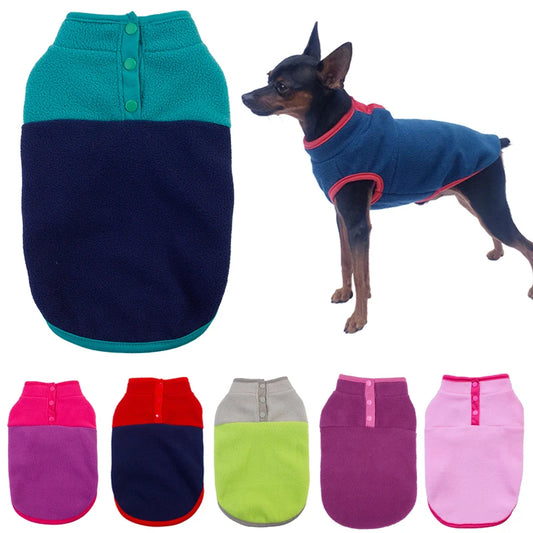 Fleece Dog Vest Warm for Small Dogs, Puppy - Winter, Fall, Spring - Shih Tzu, Chihuahua, Pug, French Bulldog