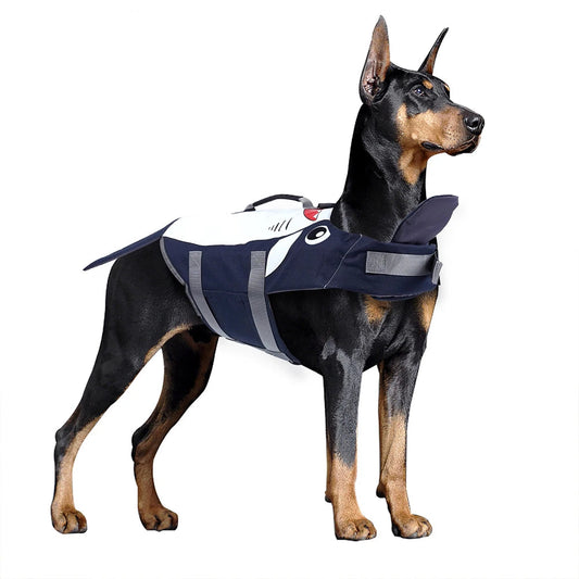 Shark Dog Life Vest – Essential Buoyancy Swimwear for Canine Summer Adventures