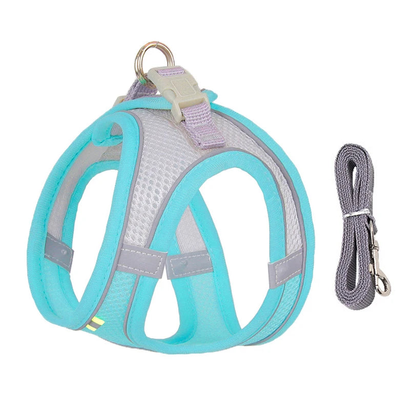 Dog Harness for Small Dogs, Adjustable Reflective Puppy Vest for French Bulldog, Chihuahua & Pug