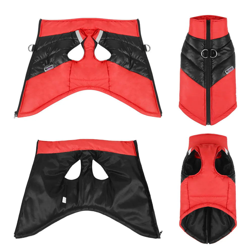 Puppy Winter Coat for Small to Large Dogs - Waterproof Warm Dog Jacket Vest for Cold Weather