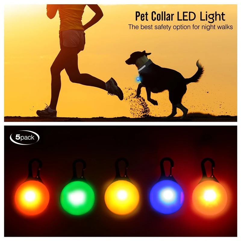 LED Dog Collar Light: Night Safety Glow Pendant Accessory