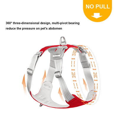 Anti Pull Dog Harness Vest Reflective for Large Dogs - Heavy Duty Oxford, No-Choke, Adjustable for Husky Labrador Training