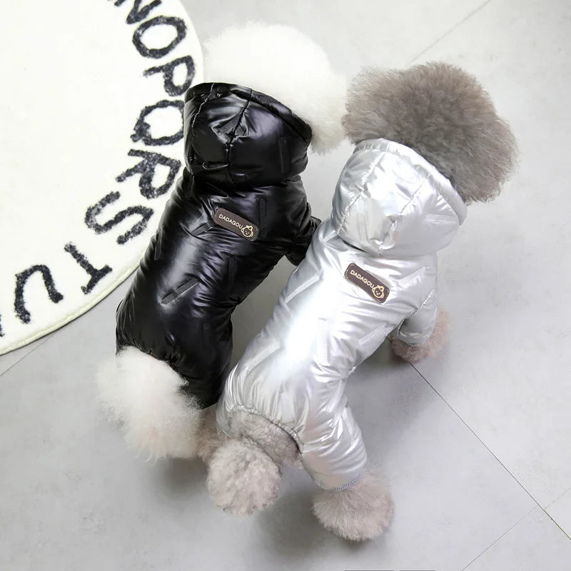 Yorkie Dog Clothes Warm Fleece Winter Jumpsuit, Waterproof Coat for Small Dogs, Poodle, Shih Tzu & Chihuahua Apparel