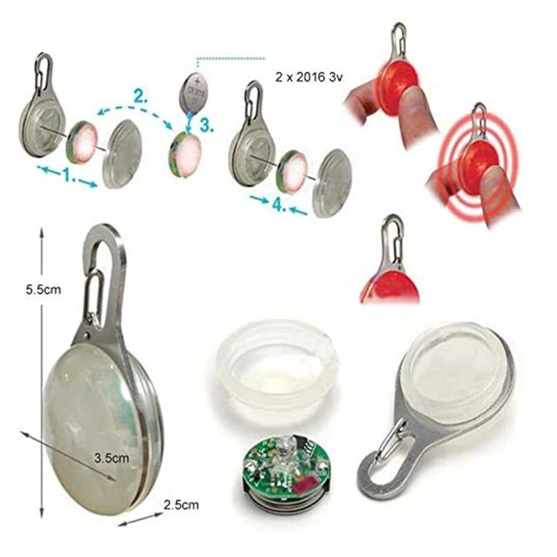 LED Dog Collar Light: Night Safety Glow Pendant Accessory