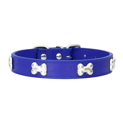 Durable Dog Collar: Premium Bone Leather for Pugs & Puppies