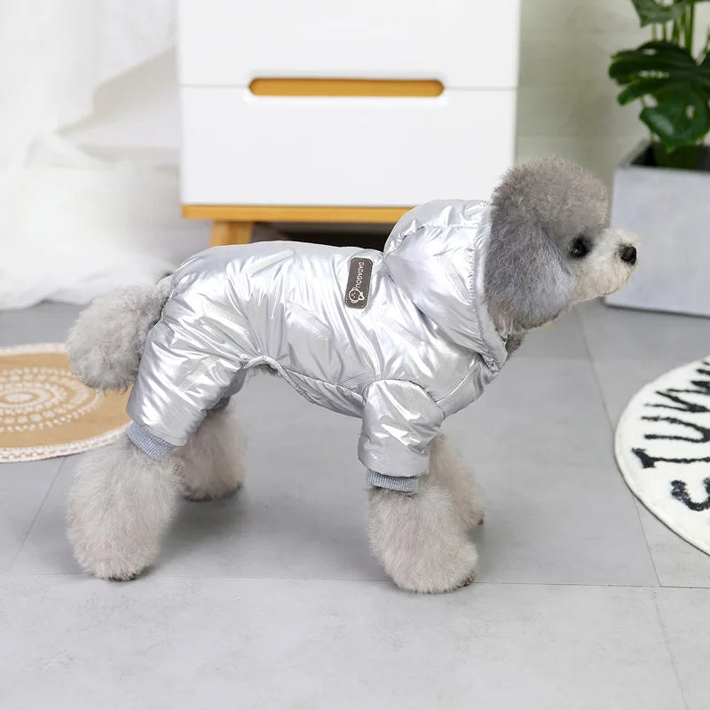 Yorkie Dog Clothes Warm Fleece Winter Jumpsuit, Waterproof Coat for Small Dogs, Poodle, Shih Tzu & Chihuahua Apparel