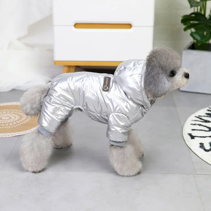 Yorkie Dog Clothes Warm Fleece Winter Jumpsuit, Waterproof Coat for Small Dogs, Poodle, Shih Tzu & Chihuahua Apparel