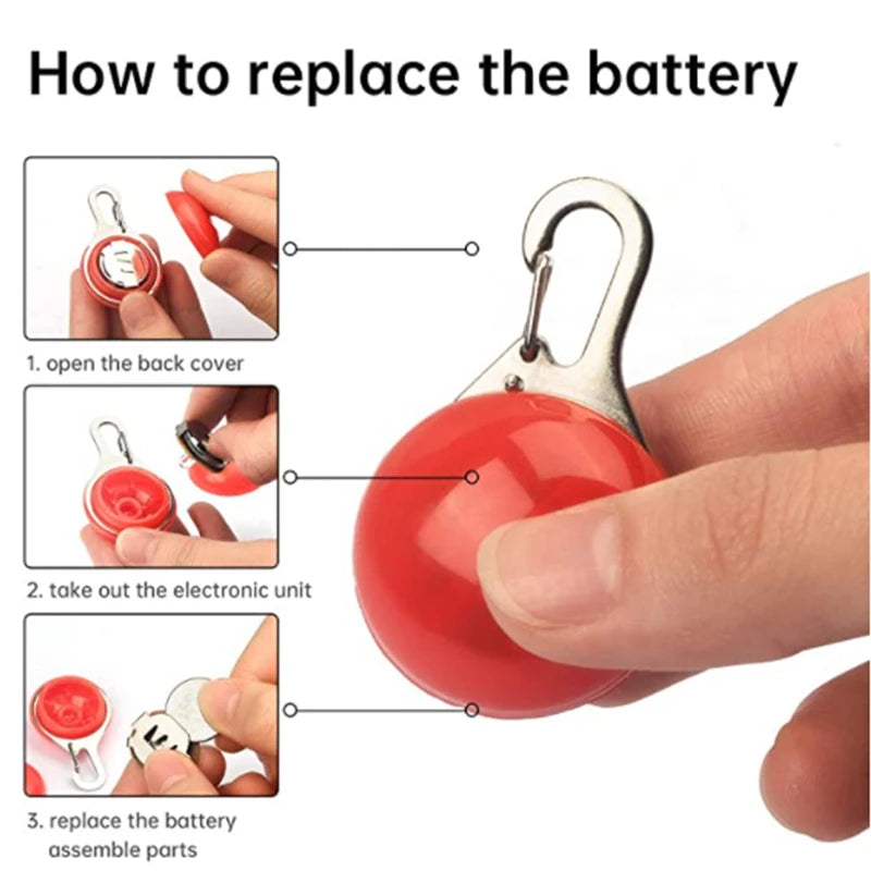 LED Dog Collar Light: Night Safety Glow Pendant Accessory