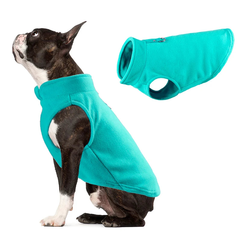 Yorkie Dog Clothes Warm Fleece Harness Vest, Winter Coat with Leash Ring for Small Dogs like Pugs & Frenchies