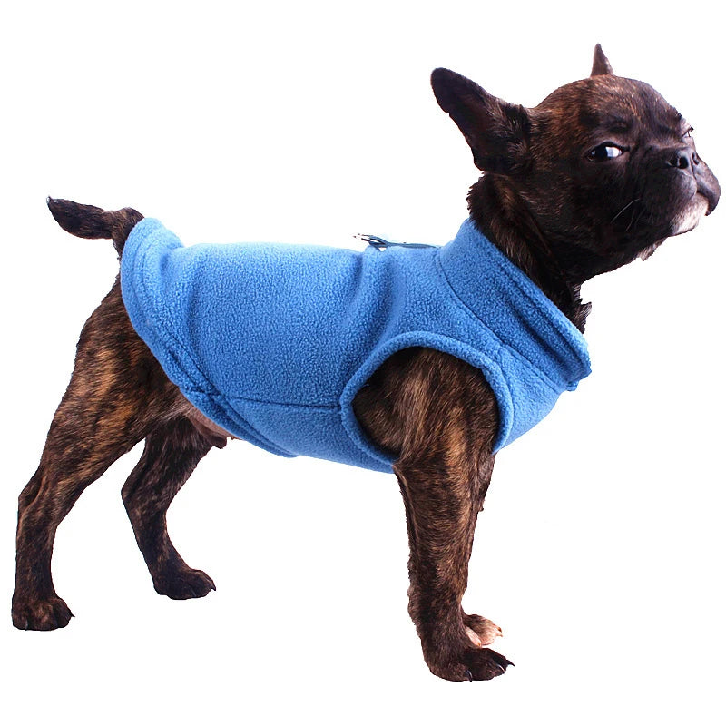 Yorkie Dog Clothes Warm Fleece Harness Vest, Winter Coat with Leash Ring for Small Dogs like Pugs & Frenchies