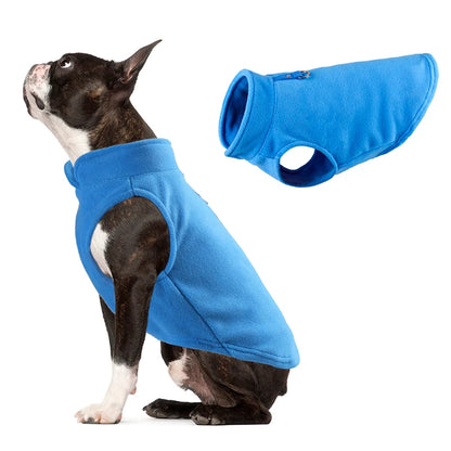 Yorkie Dog Clothes Warm Fleece Harness Vest, Winter Coat with Leash Ring for Small Dogs like Pugs & Frenchies