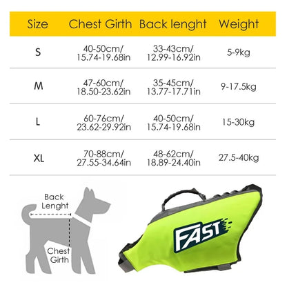 Dog Float Jacket for Swimming & Safety - Adjustable, Reflective Vest for Pool, Beach & Boating Fun