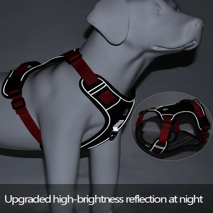 Dog Harness For Large Dogs, Reflective Tactical Vest, Durable & Strong 1680D Waterproof Oxford Cloth