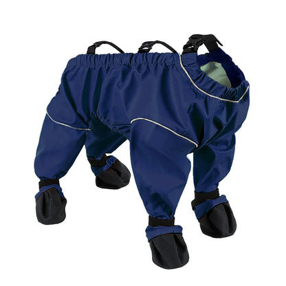 Anti-dirty dog jumpsuit for small dogs, waterproof PU rain suit & overalls for Poodles & Schnauzers
