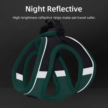 French Bulldog Harness for Small Dogs & Puppies - Adjustable, No-Pull & Reflective Vest with Leash Set