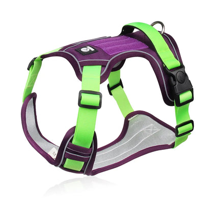 Dog Harness For Large Dogs, Reflective Tactical Vest, Durable & Strong 1680D Waterproof Oxford Cloth