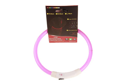 Light Up Dog Collar: USB Rechargeable, Glowing Night Safety