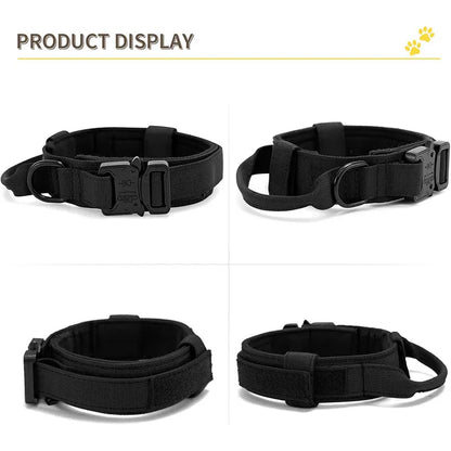 Tactical Dog Collar Heavy Duty Nylon with Control Handle