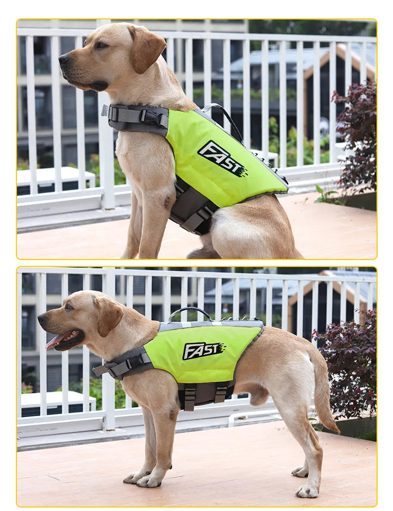 Dog Float Jacket for Swimming & Safety - Adjustable, Reflective Vest for Pool, Beach & Boating Fun