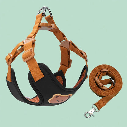 Dog Harness and Leash Set for Small Dogs - Breathable Escape Proof Vest for French Bulldog, Chihuahua and Puppy