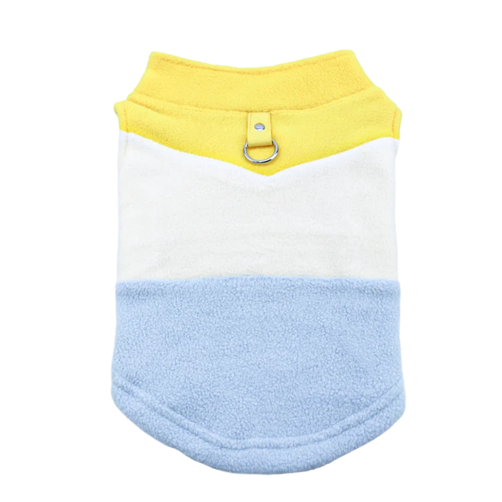 Yorkie Dog Clothes Warm Fleece Harness Vest, Winter Coat with Leash Ring for Small Dogs like Pugs & Frenchies