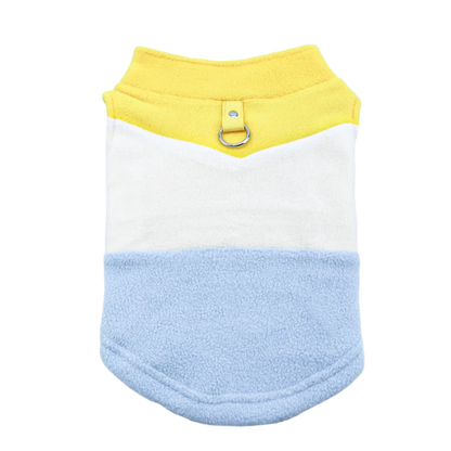 Yorkie Dog Clothes Warm Fleece Harness Vest, Winter Coat with Leash Ring for Small Dogs like Pugs & Frenchies