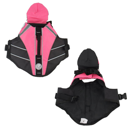 Dog Life Jacket Vest for Small Dogs with Chin Support - Pink Yellow Safety Swimwear
