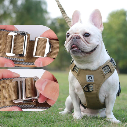 Dog Harness with Handle and Poop Bag Holder, Comfortable Vest Design for Small Medium Dogs, Ideal for French Bulldogs