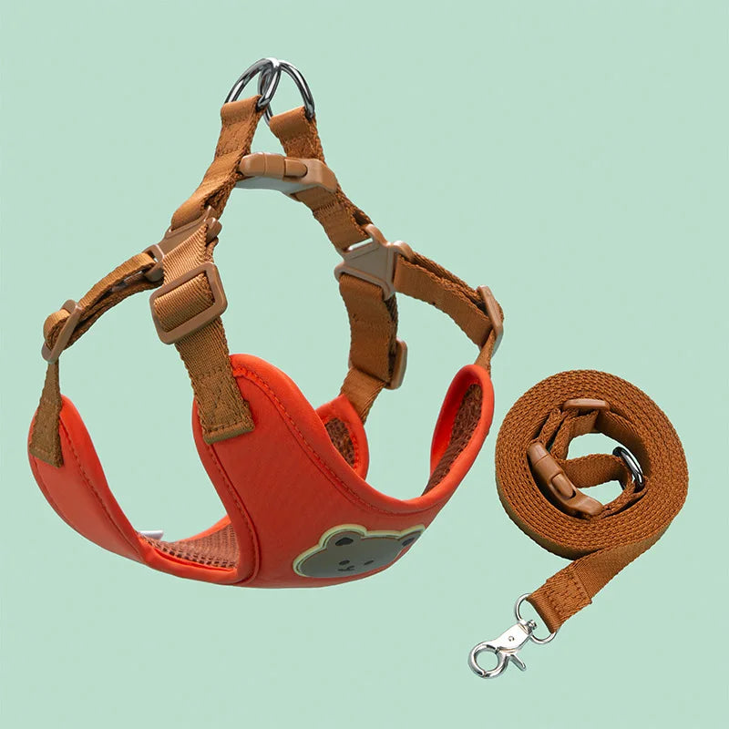 Dog Harness and Leash Set for Small Dogs - Breathable Escape Proof Vest for French Bulldog, Chihuahua and Puppy