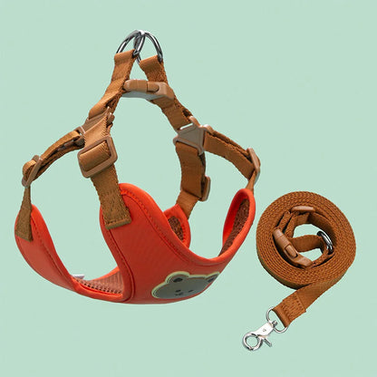 Dog Harness and Leash Set for Small Dogs - Breathable Escape Proof Vest for French Bulldog, Chihuahua and Puppy