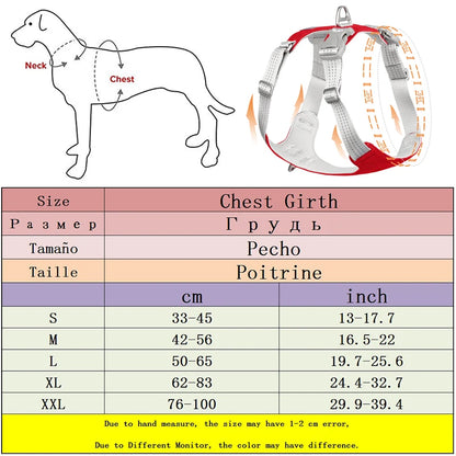 Anti Pull Dog Harness Vest Reflective for Large Dogs - Heavy Duty Oxford, No-Choke, Adjustable for Husky Labrador Training